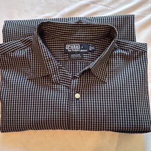 Polo by Ralph Lauren Men's Black and White Checkered Shirt